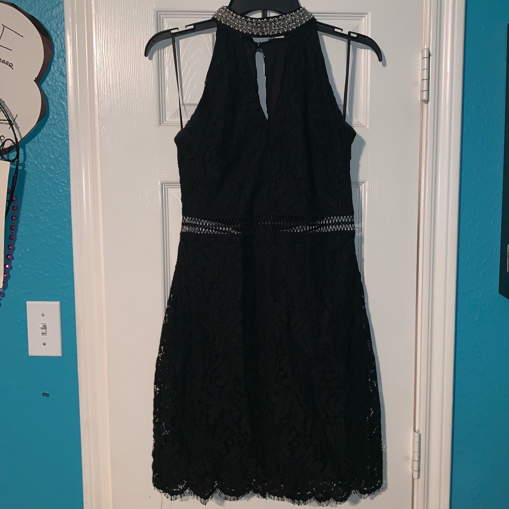 Black mini dress